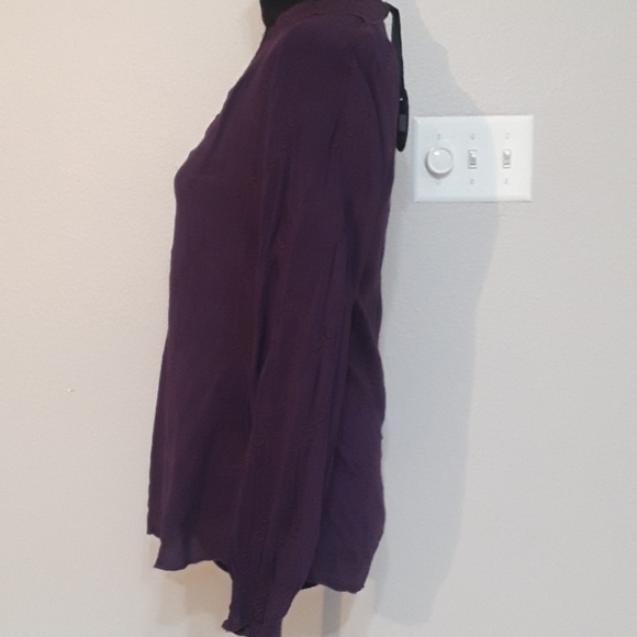 COMO NO? Purple Floral Tunic Size Small - Picture 3 of 8